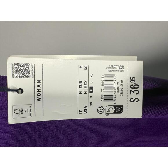 NWT PIOMBO Purple Knit Tank Top Size M - Picture 4 of 5